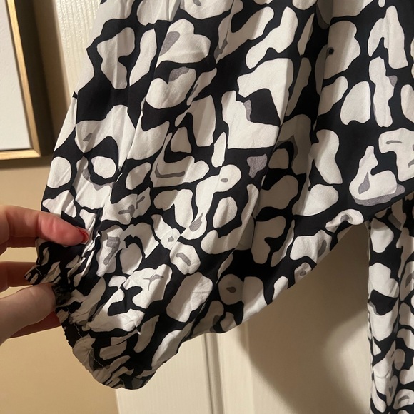 NWT Women’s Black and White Leopard Print 3/4 Sleeve Maxi Dress Size Small - Picture 5 of 6